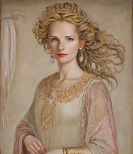 portrait of a girl,baroque angel,portrait of christi,portrait of a woman,young woman,young girl,the angel with the veronica veil,angelica,angel,eufiliya,girl with cloth,oil on canvas,girl in a wreath,khokhloma painting,rapunzel,young lady,mystical portrait of a girl,girl portrait,vintage female portrait,girl with bread-and-butter