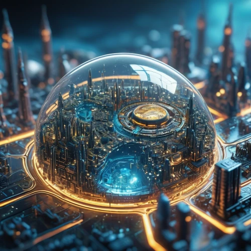 glass sphere,lensball,futuristic landscape,futuristic architecture,crystal ball-photography,crystal ball,smart city,glass ball,fantasy city,digital compositing,spherical,3d rendering,cinema 4d,spherical image,musical dome,3d render,city cities,spheres,prospects for the future,3d bicoin,Photography,General,Sci-Fi