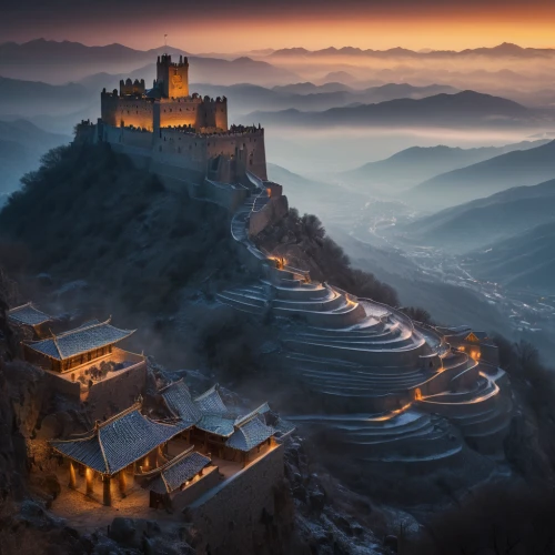 great wall of china,great wall,great wall wingle,castelmezzano,italy,dracula castle,medieval castle,tigers nest,castles,gold castle,castel,winding steps,fortress,fantasy picture,summit castle,fairytale castle,italy liguria,castle,tuscany,fantasy landscape,Photography,General,Fantasy