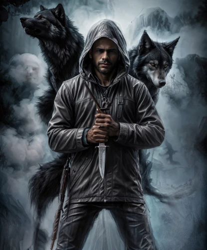 wolf hunting,wolves,wolf,hooded man,werewolves,wolfman,howling wolf,werewolf,wolf pack,two wolves,wolf bob,carpathian shepherd dog,street dogs,black shepherd,shepherd,wolfdog,hunting dogs,shepherd mongrel,the good shepherd,the wolf pit