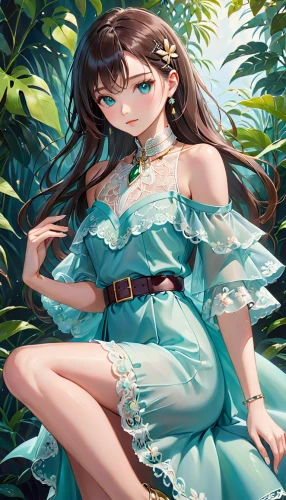 blue hawaii,honolulu,rusalka,flora,forest background,spring leaf background,mermaid background,mint blossom,hydrangea background,spring background,jasmine blue,water-the sword lily,water nymph,tropical greens,azalea,portrait background,hydrangea,tropical bloom,floral background,tropical floral background,Anime,Anime,Realistic