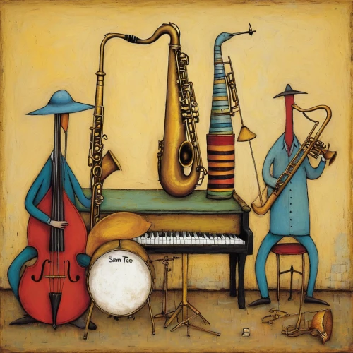 musical instruments,music instruments,instruments,musicians,musical ensemble,instruments musical,music instruments on table,instrument music,musical instrument,jazz,wind instruments,string instruments,musician,instrument,jazz club,itinerant musician,plucked string instruments,quartet in c,musical instrument accessory,music band,Art,Artistic Painting,Artistic Painting 49