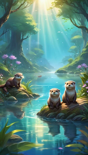 frog background,otters,kawaii frogs,frog gathering,owl background,owl nature,owlets,frogs,chinese tree chipmunks,lake tanuki,water frog,game illustration,tree frogs,couple boy and girl owl,otter baby,owls,otter,april fools day background,forest background,druids,Illustration,Realistic Fantasy,Realistic Fantasy 01