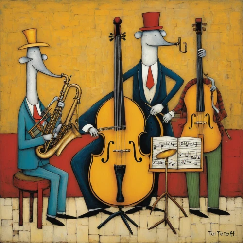musicians,musical ensemble,jazz club,jazz,orchestra,double bass,orchesta,musical instruments,quartet in c,instruments musical,string instruments,music instruments,upright bass,instrument music,blues and jazz singer,violinists,instruments,street musicians,cellist,musician,Art,Artistic Painting,Artistic Painting 49