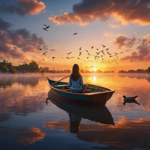 boat landscape,canoeing,fishing float,canoes,row boat,canoe,girl on the boat,kayaker,tranquility,old wooden boat at sunrise,rowboats,swan boat,kayaking,rowboat,fantasy picture,calm water,long-tail boat,adrift,row-boat,calm waters,Photography,General,Natural