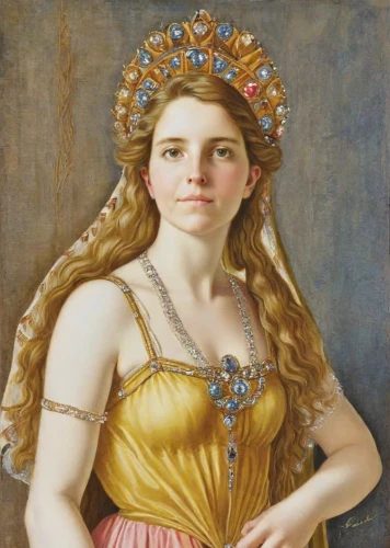 portrait of a girl,young woman,portrait of a woman,emile vernon,cepora judith,girl in a wreath,bergenie,young lady,girl in a long dress,diadem,vintage female portrait,young girl,la violetta,girl with cloth,lacerta,diademhäher,dulcinea,hipparchia,girl with bread-and-butter,19th century