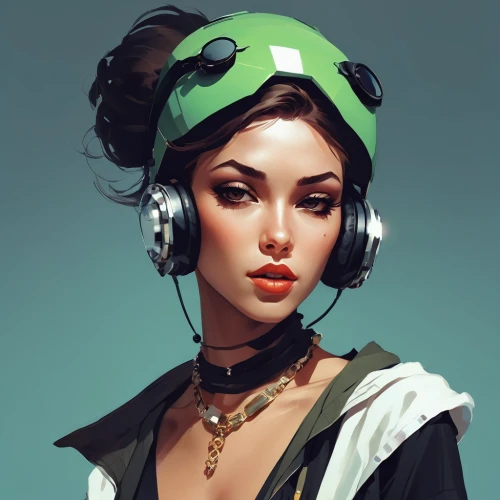 headset,headphone,headphones,wireless headset,listening to music,retro girl,headsets,casque,handsfree,earphone,earphones,audio player,retro woman,music player,transistor,head phones,earbuds,bluetooth headset,retro women,green,Conceptual Art,Fantasy,Fantasy 06