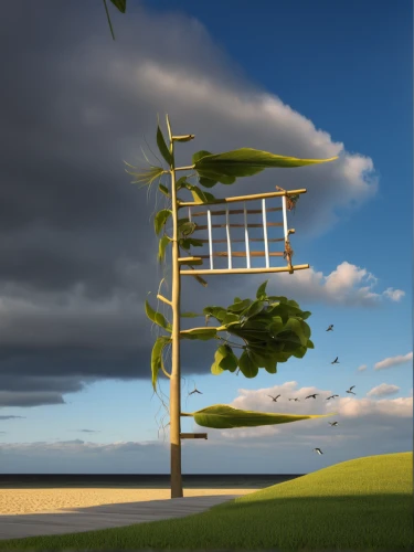 sky ladder plant,tree house,tree with swing,cube stilt houses,hanging plant,eco-construction,wind turbine,climbing garden,sky space concept,sky apartment,hanging houses,wind generator,flying seeds,landscape designers sydney,garden swing,hanging plants,observation tower,wind finder,tree top path,wind power generator,Photography,General,Realistic