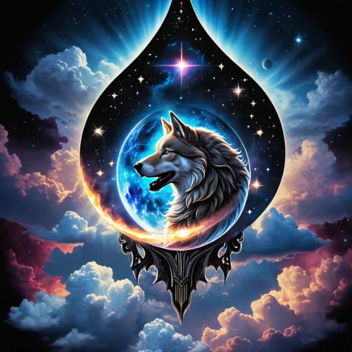 constellation wolf,howling wolf,howl,moon and star background,wolves,wolf,ethereum icon,celestial body,ethereum logo,werewolves,triquetra,celestial bodies,fantasy art,emblem,moon phase,two wolves,mystic star,witch's hat icon,fantasy picture,zodiac sign leo,Photography,General,Realistic