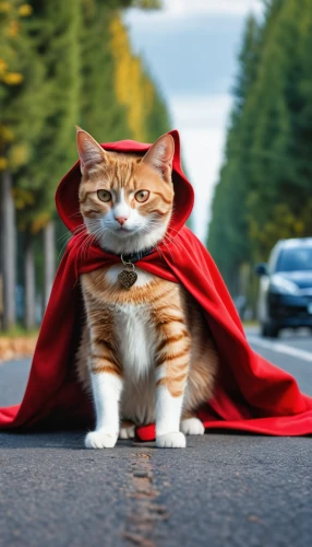 red cape,caped,cat warrior,red riding hood,little red riding hood,red super hero,superhero,super hero,cat image,red cat,napoleon cat,celebration cape,halloween cat,cat european,cat sparrow,animals play dress-up,red tabby,thundercat,cat vector,animal feline,Photography,General,Realistic