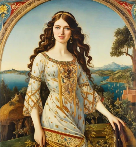 portrait of a girl,lacerta,artemisia,emile vernon,rapunzel,cleopatra,young woman,la violetta,girl in a long dress,portrait of a woman,cepora judith,miss circassian,venetia,isabella,girl in the garden,young lady,sultana,young girl,rusalka,almudena