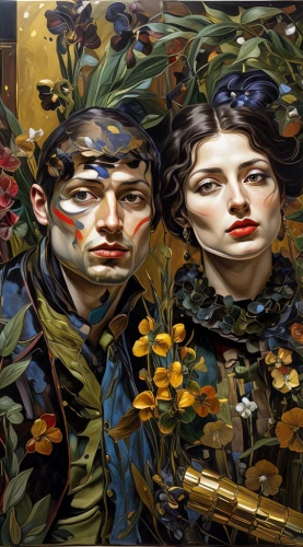 david bates,oil painting on canvas,oil painting,glass painting,mirror image,young couple,oil on canvas,vintage man and woman,meticulous painting,mirrored,cloves schwindl inge,italian painter,mirror reflection,oil paint,art painting,mirrors,florists,postmasters,vincent van gough,gilding