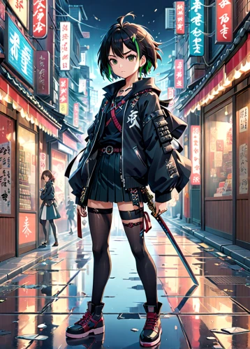 anime japanese clothing,nori,nico,shibuya,osaka,katana,cyberpunk,hk,shinjuku,harajuku,2d,parka,samurai,tokyo,tokyo city,poi,hong,taipei,asakusa,mikado,Anime,Anime,Realistic