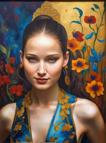 girl in flowers,oil painting on canvas,oil painting,art painting,mystical portrait of a girl,meticulous painting,chinese art,girl portrait,flower painting,italian painter,girl in a wreath,girl in the garden,young woman,photo painting,vietnamese woman,beautiful girl with flowers,oriental girl,oriental painting,fantasy art,oil on canvas,Art,Classical Oil Painting,Classical Oil Painting 16