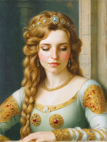 emile vernon,portrait of a girl,young woman,rapunzel,young girl,girl with bread-and-butter,cinderella,diadem,la violetta,young lady,portrait of a woman,mystical portrait of a girl,fantasy portrait,girl portrait,girl in a wreath,lacerta,cepora judith,bougereau,girl at the computer,girl with cloth