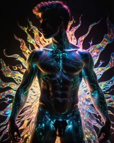 neon body painting,dr. manhattan,electro,drawing with light,psychedelic art,mind-body,the human body,light drawing,aura,firedancer,dimensional,human body,light fractal,bioluminescence,fractalius,light paint,human torch,apophysis,divine healing energy,astral traveler,Photography,Artistic Photography,Artistic Photography 10