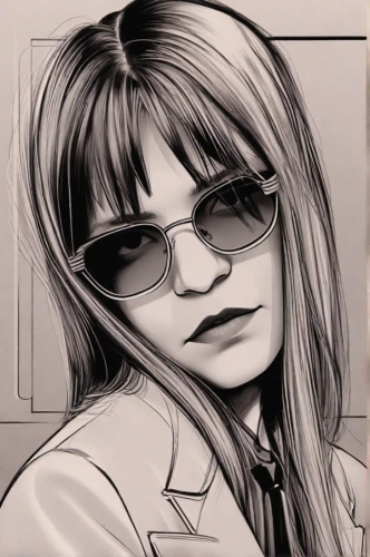 fuki,sunglasses,girl drawing,sunglass,pencil frame,shades,comic style,mikuru asahina,maimi fl,girl portrait,aviator sunglass,frame illustration,piko,digital drawing,monoline art,drawing mannequin,beatnik,office line art,custom portrait,lotus art drawing