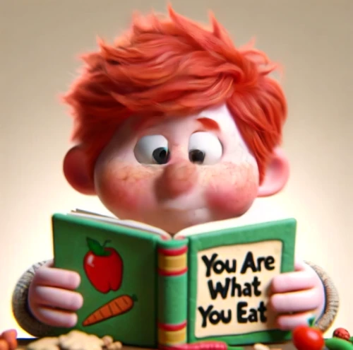 pumuckl,you read,you,eat,your,cute cartoon character,childrens books,eat your vegetables,red-haired,cooking book cover,cute cartoon image,be,tyrion lannister,piglet,up,syndrome,ronald,read a book,bib,elf