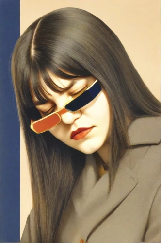 girl-in-pop-art,blindfold,mari makinami,cd cover,aviator sunglass,glare protection,eyewear,dita,modern pop art,bird box,cool pop art,eye protection,pop art woman,eye glass accessory,spy visual,color pencil,surrealistic,fuki,colored pencil,sunglass