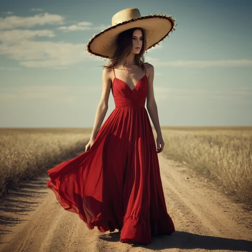 girl in a long dress,man in red dress,red gown,lady in red,country dress,red hat,girl in red dress,straw hat,red cape,high sun hat,sun hat,yellow sun hat,the hat of the woman,vintage woman,girl on the dune,ordinary sun hat,vintage dress,countrygirl,sombrero,woman of straw,Photography,Artistic Photography,Artistic Photography 14
