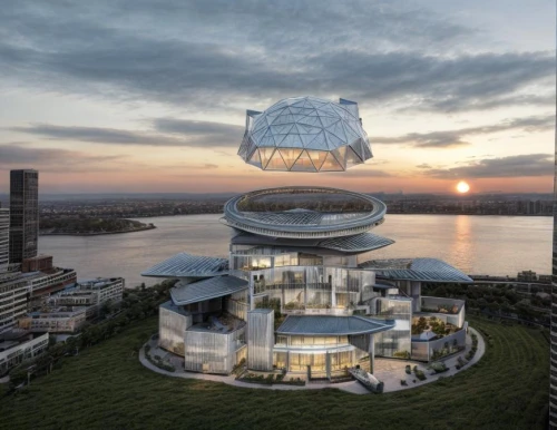 elbphilharmonie,musical dome,futuristic art museum,water cube,futuristic architecture,hudson yards,sky apartment,glass building,guggenheim museum,jewelry（architecture）,glass sphere,autostadt wolfsburg,glass pyramid,sky space concept,globe flower,bee-dome,the observation deck,soumaya museum,roof domes,event venue,Architecture,Skyscrapers,Futurism,Futuristic 16