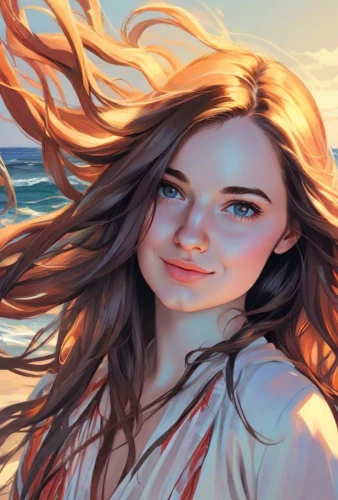 beach background,digital painting,world digital painting,portrait background,sun and sea,girl on the dune,mermaid background,sea breeze,the wind from the sea,burning hair,ocean background,sea beach-marigold,girl portrait,by the sea,ocean,summer background,sea,creative background,surfer hair,moana