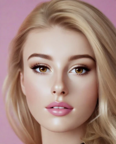 realdoll,doll's facial features,barbie,barbie doll,pink beauty,natural cosmetic,cosmetic brush,dahlia pink,women's cosmetics,beauty face skin,cosmetic,pink magnolia,vintage makeup,pink background,romantic look,artificial hair integrations,airbrushed,female doll,portrait background,natural pink