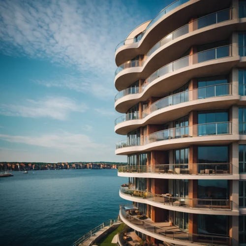 barangaroo,balconies,hotel barcelona city and coast,condominium,condo,bondi,penthouse apartment,residential tower,oasis of seas,mamaia,hotel riviera,block balcony,house by the water,waterfront,inlet place,north sydney,modern architecture,sky apartment,apartment blocks,futuristic architecture,Photography,General,Cinematic