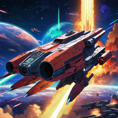 x-wing,cg artwork,delta-wing,space ships,fast space cruiser,victory ship,ship releases,battlecruiser,carrack,star ship,spaceships,game illustration,vulcania,sci fiction illustration,starship,dreadnought,falcon,space voyage,space ship,sci fi,Illustration,Japanese style,Japanese Style 03