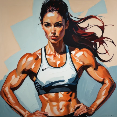 muscle woman,strong woman,strong women,woman strong,body building,fitnes,hard woman,muscle icon,body-building,workout icons,bodybuilding supplement,fitness and figure competition,world digital painting,oil painting on canvas,strength athletics,sprint woman,female warrior,anabolic,vector illustration,fitness model,Conceptual Art,Oil color,Oil Color 08
