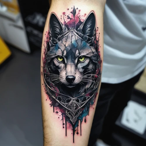 forearm,red wolf,wolf,constellation wolf,canidae,canis lupus,european wolf,gray wolf,tattoo,wolfdog,fox,redfox,on the arm,wolves,a fox,howling wolf,wolf hunting,kitsune,with tattoo,red fox,Conceptual Art,Graffiti Art,Graffiti Art 02