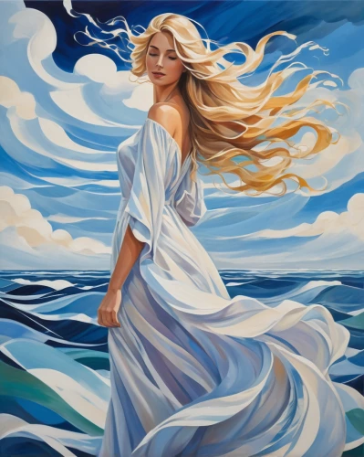 the wind from the sea,sea breeze,wind wave,the sea maid,oil painting on canvas,little girl in wind,oil painting,art painting,winds,blue painting,sea landscape,sail blue white,ocean waves,wind,seascape,windy,swirling,oil on canvas,flowing,sailing blue yellow,Illustration,Vector,Vector 07