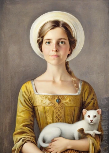 girl with dog,milkmaid,portrait of a girl,girl with bread-and-butter,girl with cereal bowl,cat portrait,cat sparrow,child portrait,portrait of a woman,woman holding pie,jane austen,artist portrait,white cat,romantic portrait,napoleon cat,vintage female portrait,young woman,portrait of christi,elizabeth nesbit,cat european