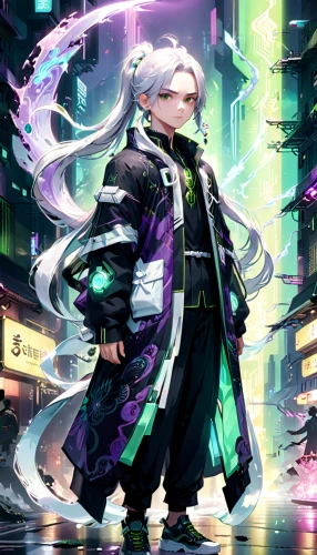 vocaloid,hatsune miku,chaoyang,ultraviolet,cyber,metaverse,mage,monsoon banner,aurora,magus,kado,wiz,medusa,summoner,wizard,polar aurora,imperial coat,arcanum,uruburu,sigma,Anime,Anime,General