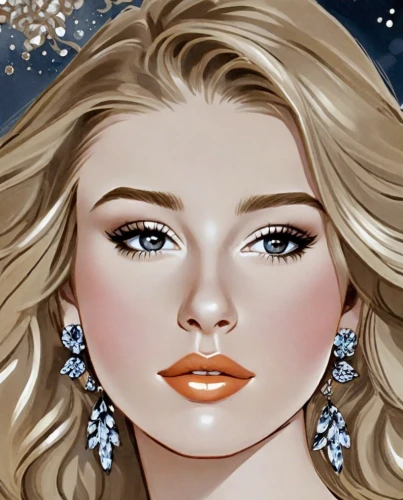 fashion vector,beauty face skin,fashion illustration,romantic look,horoscope libra,edit icon,doll's facial features,custom portrait,portrait background,jeweled,diamond jewelry,life stage icon,natural cosmetic,woman face,bridal jewelry,princess' earring,vector illustration,elsa,romantic portrait,cosmetic