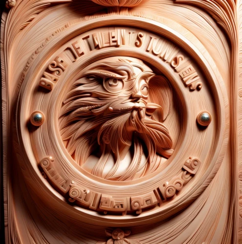 wood carving,carved wood,lion capital,longcase clock,crest,carvings,ship's wheel,coats of arms of germany,wall plate,chivas regal,emblem,lion number,wood art,national emblem,shield,carved,pioneer badge,wall clock,maelstrom,woodwork