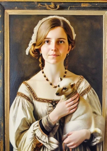 girl with dog,portrait of christi,girl with bread-and-butter,girl in a historic way,portrait of a girl,cepora judith,artist portrait,child portrait,joan of arc,mary-gold,the good shepherd,basset artésien normand,portrait of a woman,good shepherd,piper,custom portrait,young woman,woman holding pie,young girl,small münsterländer