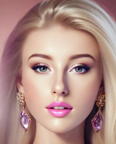 realdoll,doll's facial features,barbie doll,barbie,women's cosmetics,pink beauty,princess' earring,beauty face skin,retouching,earrings,natural cosmetic,romantic look,eurasian,bridal jewelry,earring,cosmetic products,beautiful model,retouch,female beauty,vintage makeup