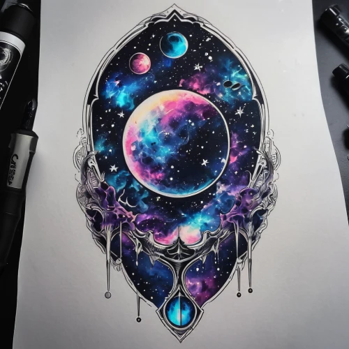 astral traveler,zodiac sign libra,cosmic,space art,fairy galaxy,cosmic eye,moon phase,outer space,universe,ballpoint pen,dream catcher,celestial bodies,ball point,galaxy,nebula,mandala illustrations,constellations,astral,celestial body,space,Conceptual Art,Sci-Fi,Sci-Fi 30