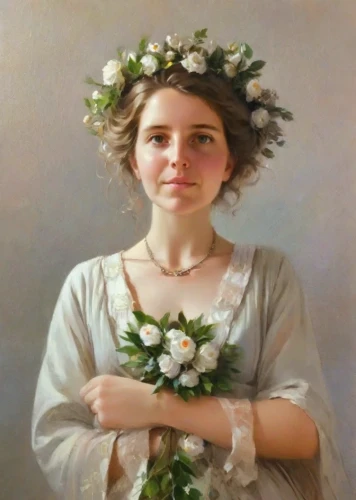 girl in a wreath,girl in flowers,girl picking flowers,portrait of a girl,flower crown of christ,young girl,young woman,girl with cloth,child portrait,marguerite,milkmaid,flower girl,girl in cloth,holding flowers,bouguereau,girl with bread-and-butter,beautiful girl with flowers,lilian gish - female,mystical portrait of a girl,girl in a historic way