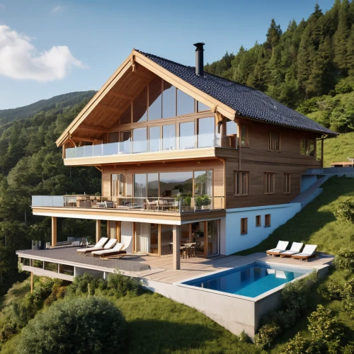 chalet,house in the mountains,house in mountains,swiss house,timber house,modern house,alpine style,wooden house,luxury property,eco-construction,holiday villa,modern architecture,pool house,chalets,dunes house,house by the water,summer house,log home,cubic house,house with lake,Photography,General,Realistic
