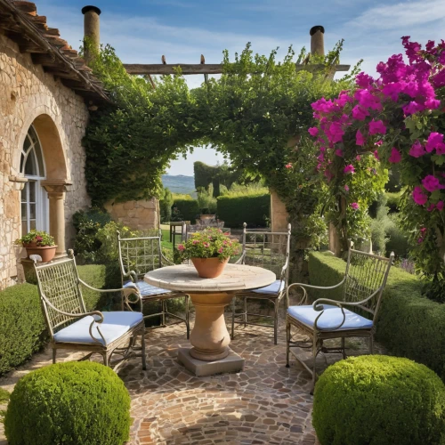 provencal life,provence,garden furniture,outdoor table and chairs,landscape designers sydney,outdoor furniture,cottage garden,south france,outdoor table,garden decor,pergola,patio,south of france,outdoor dining,tuscan,patio furniture,landscape design sydney,tuscany,passion vines,terrace,Photography,General,Realistic
