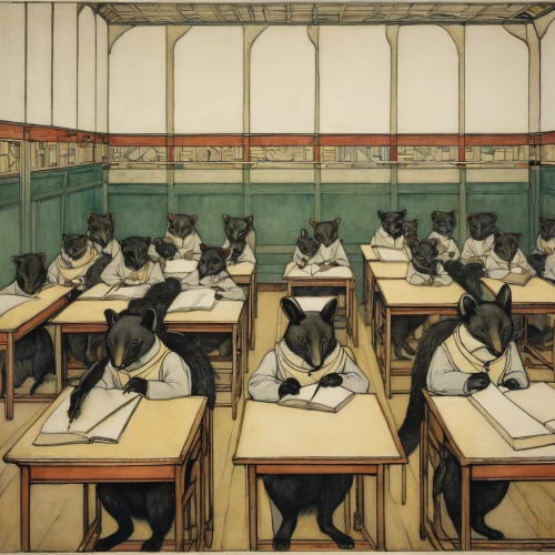 children studying,school children,classroom,lecture room,kennel club,examination room,class room,athens art school,lecture hall,riding school,children drawing,braque francais,the girl studies press,study room,classroom training,dolphin school,drawing course,kate greenaway,children learning,a flock of pigeons,Illustration,Retro,Retro 05