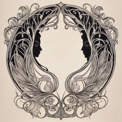 art nouveau frame,art nouveau frames,art nouveau design,laurel wreath,art deco wreaths,line art wreath,art nouveau,floral silhouette wreath,floral silhouette frame,fractal art,filigree,decorative frame,wreath vector,floral and bird frame,mirror frame,mirror of souls,frame ornaments,art deco frame,tendrils,ornamental bird,Illustration,Retro,Retro 08