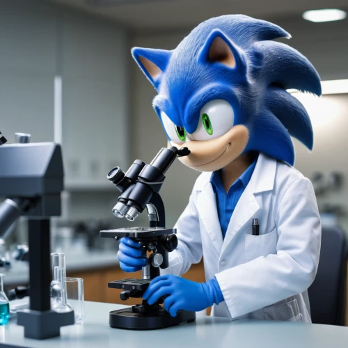 examining,sonic the hedgehog,sega,researcher,scientist,kotobukiya,lab,laboratory,toy photos,investigation,sigma,microscope,pathologist,science,researchers,research,model kit,watchmaker,template,microscopy,Photography,General,Realistic