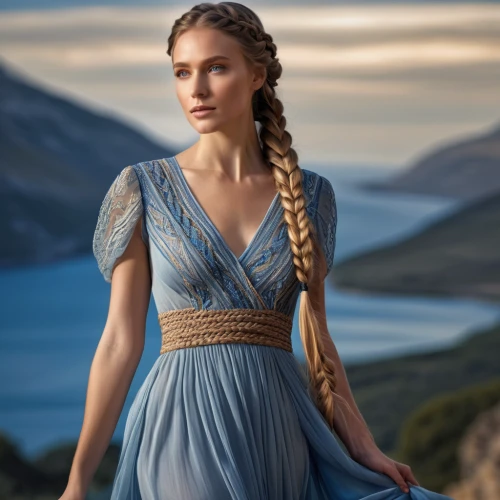 elsa,girl in a long dress,celtic queen,a girl in a dress,braid,game of thrones,winter dress,rapunzel,celtic woman,women's clothing,nordic,enchanting,elaeis,blue dress,winterblueher,fantasy woman,bodice,suit of the snow maiden,girl in a long dress from the back,women clothes,Photography,General,Natural