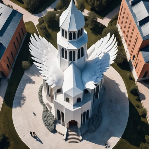 doves of peace,bird perspective,bird's eye view,angel statue,dove of peace,bird's-eye view,drone image,temple fade,from above,view from above,holy spirit hospital,holy spirit,drone photo,drone shot,white eagle,birds eye,3d model,aerial shot,drone view,collegiate basilica,Photography,Fashion Photography,Fashion Photography 01