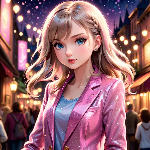 cg artwork,fashionable girl,elsa,japanese sakura background,nora,luka,portrait background,meteora,harajuku,anime japanese clothing,city ​​portrait,shibuya,anime girl,bolero jacket,girl portrait,sakura background,french digital background,romantic portrait,custom portrait,nico,Anime,Anime,Cartoon