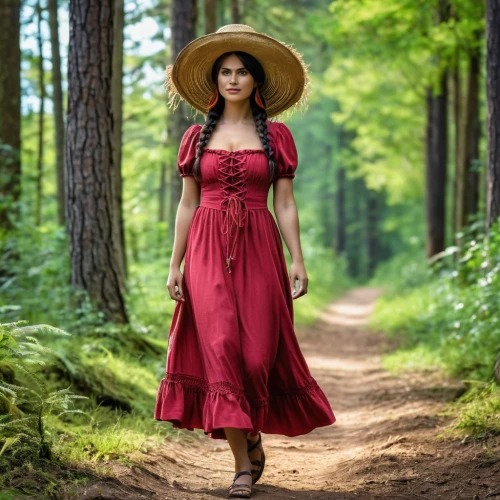 country dress,girl in a long dress,countrygirl,farmer in the woods,vietnamese woman,long dress,woman walking,women clothes,vintage woman,vintage dress,travel woman,woman of straw,man in red dress,women fashion,portrait photography,southern belle,lady in red,the hat of the woman,vintage women,asian woman,Photography,General,Realistic