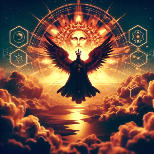 archangel,ascension,astral traveler,horus,deity,sun god,shamanic,caduceus,hamsa,mysticism,the archangel,angelology,pendulum,helios,prophet,alchemy,garuda,owl background,aura,esoteric